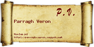 Parragh Veron névjegykártya